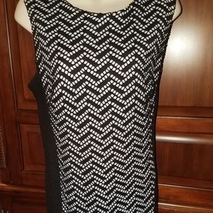 Black & White Sleeveless Dress